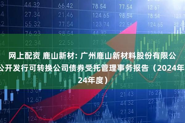 网上配资 鹿山新材: 广州鹿山新材料股份有限公司公开发行可转换公司债券受托管理事务报告（2024年度）